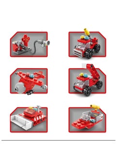 Y&D 142-Piece Mini Fire Brigade 6-in-1 Building Block Toy  - Image 3