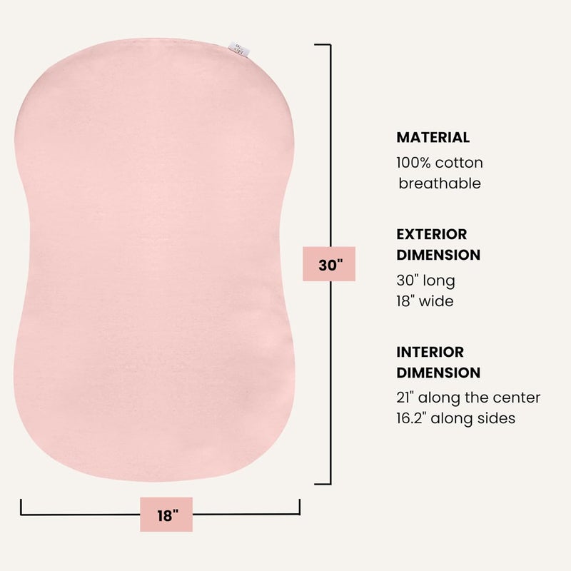 MAXSO Baby Lounger Cover 2Pack  100 Cotton Infant Lounger slipcover Fits Snuggle Me Lounger Machine Washable - Image 2