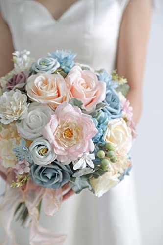 Serra Flora 18Heads Multi Use Artificial Flowers Combo for DIY Wedding Bridal Bouquet Table Chair Decor Candle Holder Baby Cake Decor Flower Strips Home Decor Gift Box (Warm Orange White) - Image 3