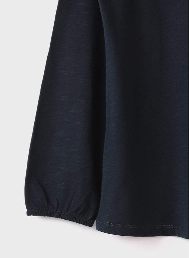 LC WAIKIKI Tie Collar Embroidered Long Sleeve Viscose Women's Blouse - Image 3