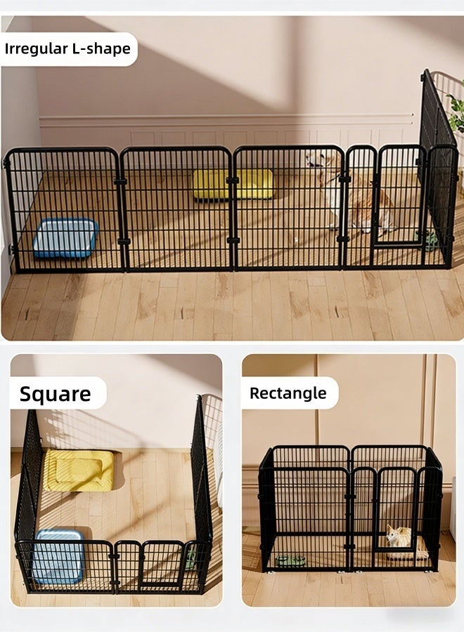 HQ-GAMING Dog Playpen Indoor Outdoor, Freestanding Pet Fence with Door, 6 Panels Heavy Duty Metal Exercise Pen for Large/Medium/Small Dogs, Portable Puppy Playpen for Yard, RV, Camping, Cat Enclosure, 60*120CM - Image 5