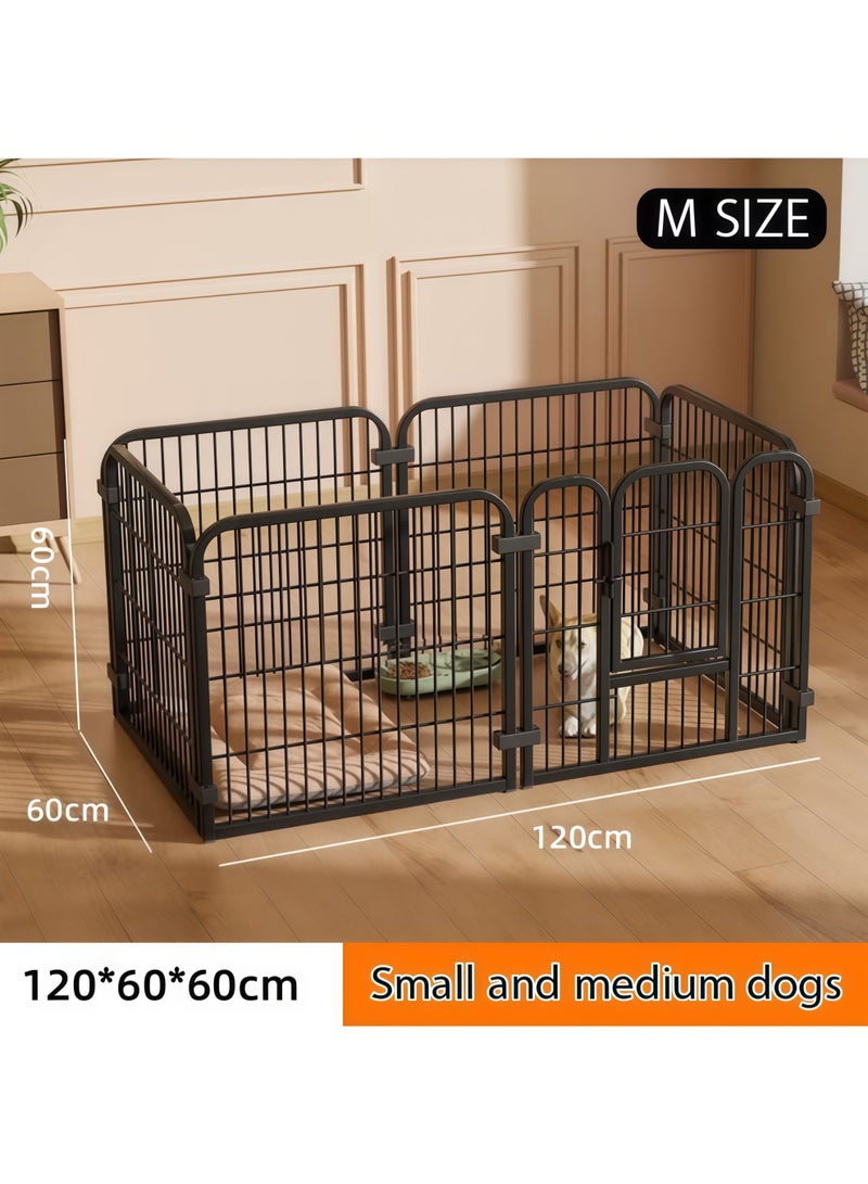 HQ-GAMING Dog Playpen Indoor Outdoor, Freestanding Pet Fence with Door, 6 Panels Heavy Duty Metal Exercise Pen for Large/Medium/Small Dogs, Portable Puppy Playpen for Yard, RV, Camping, Cat Enclosure, 60*120CM - Image 2