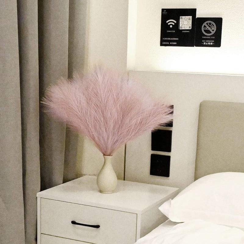 Litleo Decorative Dried Pampas Grass Sticks , 44 cm, Pack of 3 Sticks (Light Pink) - Image 1