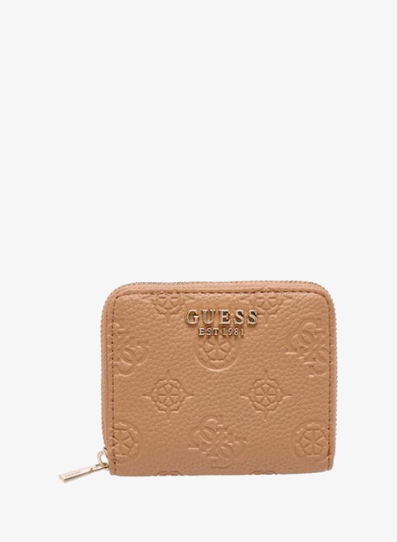 GUESS-CRESIDIA SLG SMALL ZIP AROUND-BEI-BEIGE/NATURALS-E-Com Exclusive-Q2-AW25 - Image 1