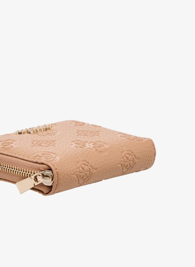 GUESS-CRESIDIA SLG SMALL ZIP AROUND-BEI-BEIGE/NATURALS-E-Com Exclusive-Q2-AW25 - Image 4