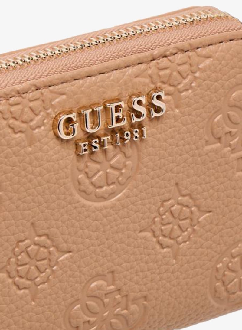 GUESS-CRESIDIA SLG SMALL ZIP AROUND-BEI-BEIGE/NATURALS-E-Com Exclusive-Q2-AW25 - Image 3