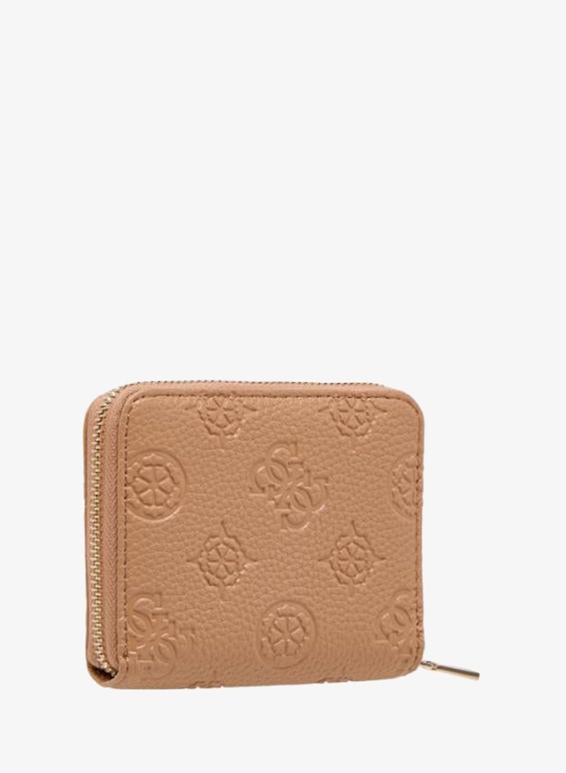 GUESS-CRESIDIA SLG SMALL ZIP AROUND-BEI-BEIGE/NATURALS-E-Com Exclusive-Q2-AW25 - Image 2