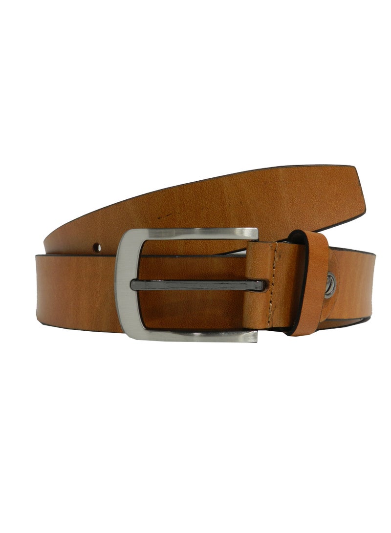 LAVERI LEATHER GENUINE LEATHER 35MM FORMAL AND CASUAL TAN BELT FOR MENS - Image 1