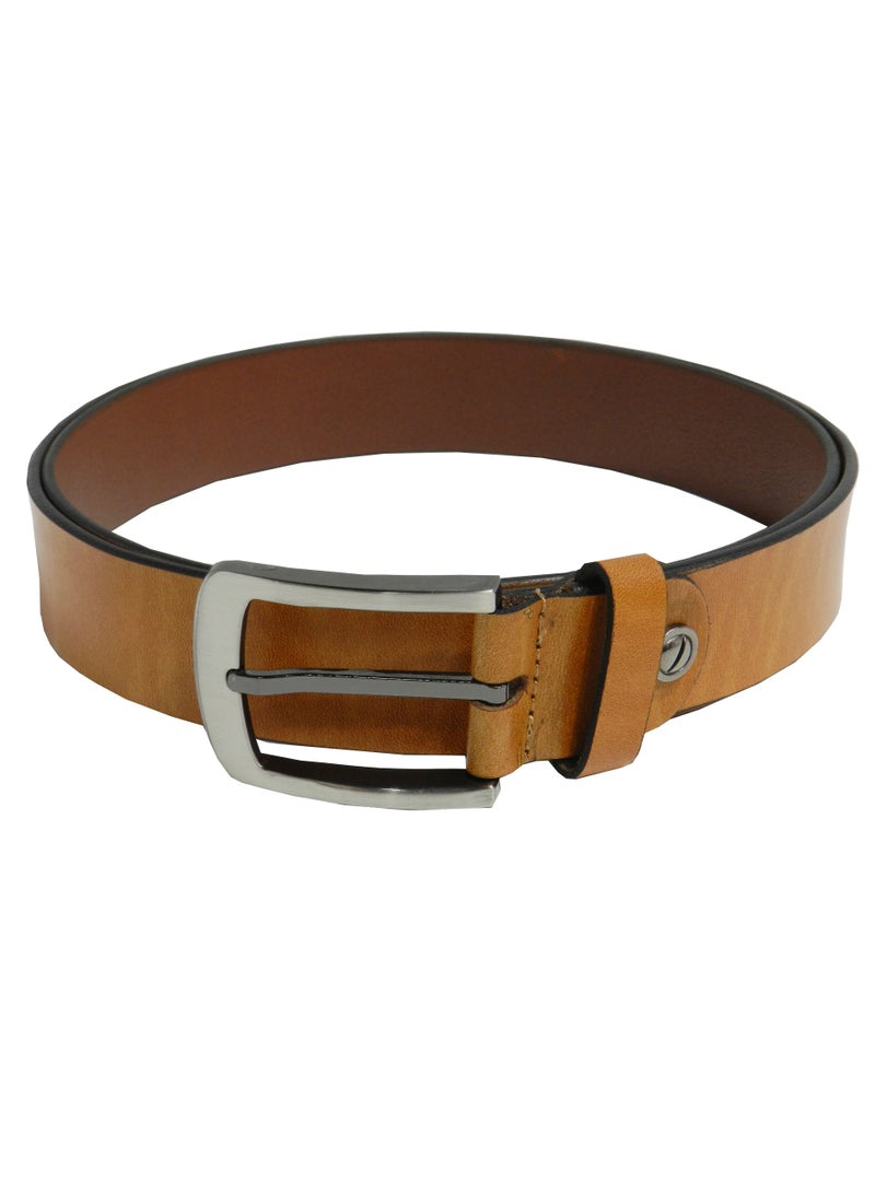 LAVERI LEATHER GENUINE LEATHER 35MM FORMAL AND CASUAL TAN BELT FOR MENS - Image 3