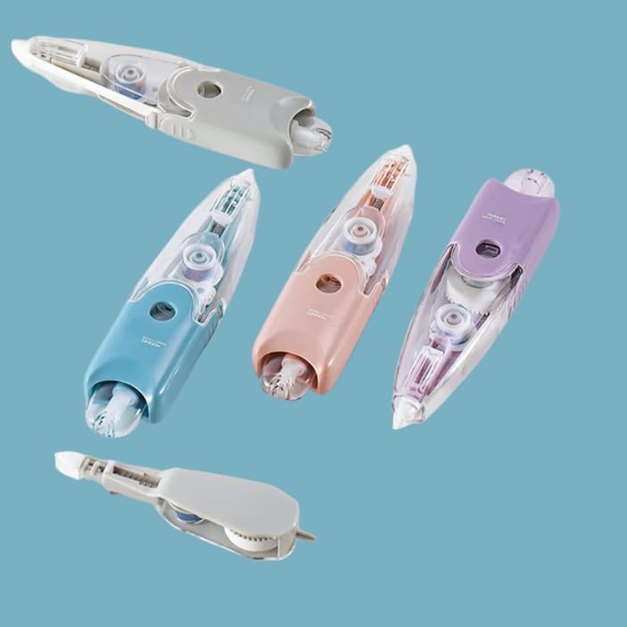CHEENNY Correction Tape - Correction Tape 6 Meter X 5 MM for Journal, Correction Pen, Whitener for Correction, Stationery Items for School & Office,Correction Pen Tape (Multicolor) (Design-9) - Image 1