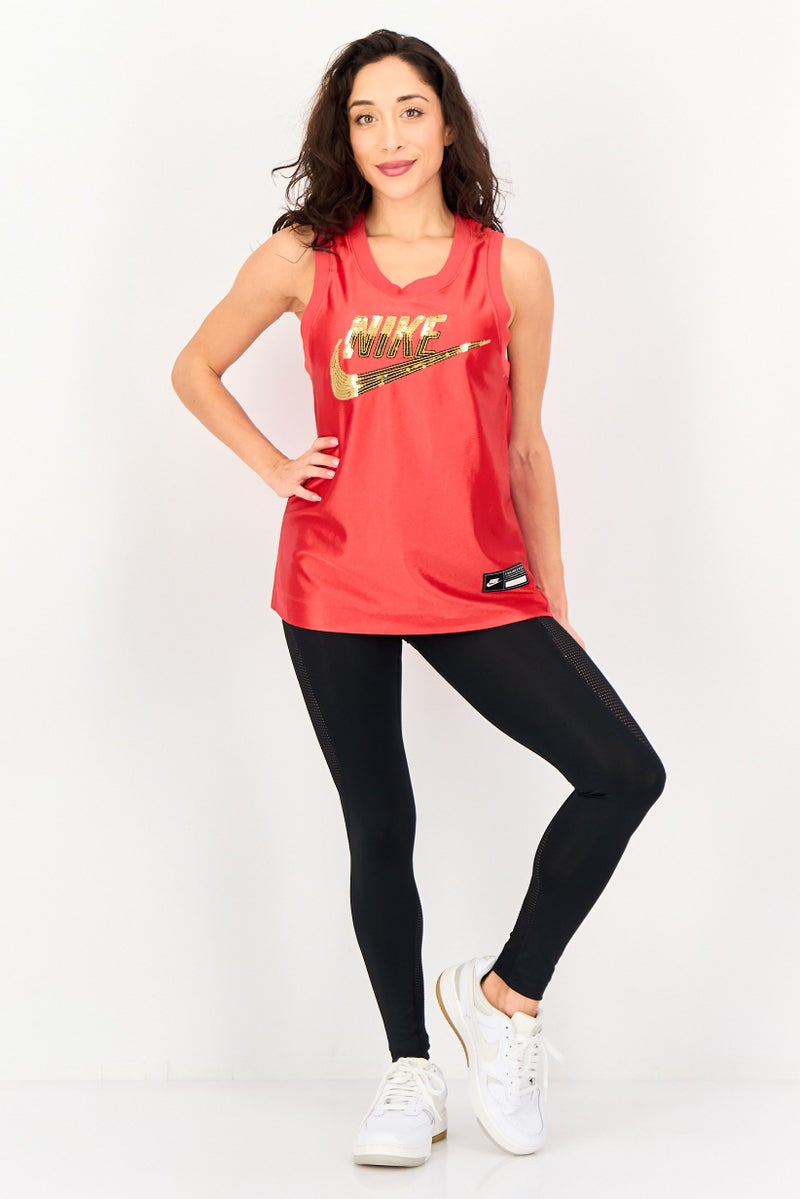 Nike Women Sportswear Fit Sleeveless Training Top, Red - Image 2