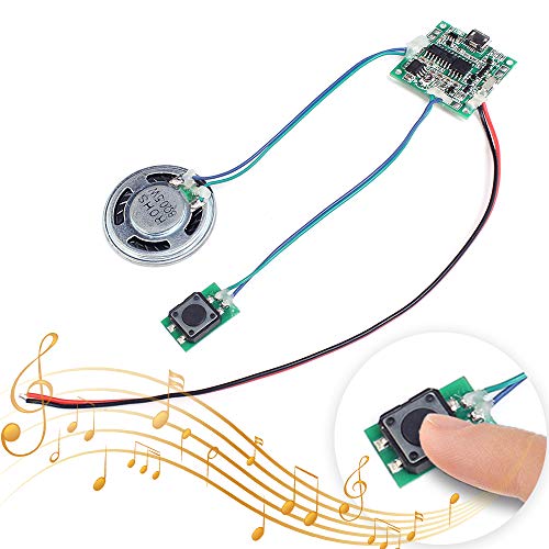 IS Icstation Recordable Sound Module, Button Control Sound Chip 8M MP3 WAV Music Voice Player Programmable Board with Speaker for DIY Birthday Music Box Greeting Card Present - Image 1