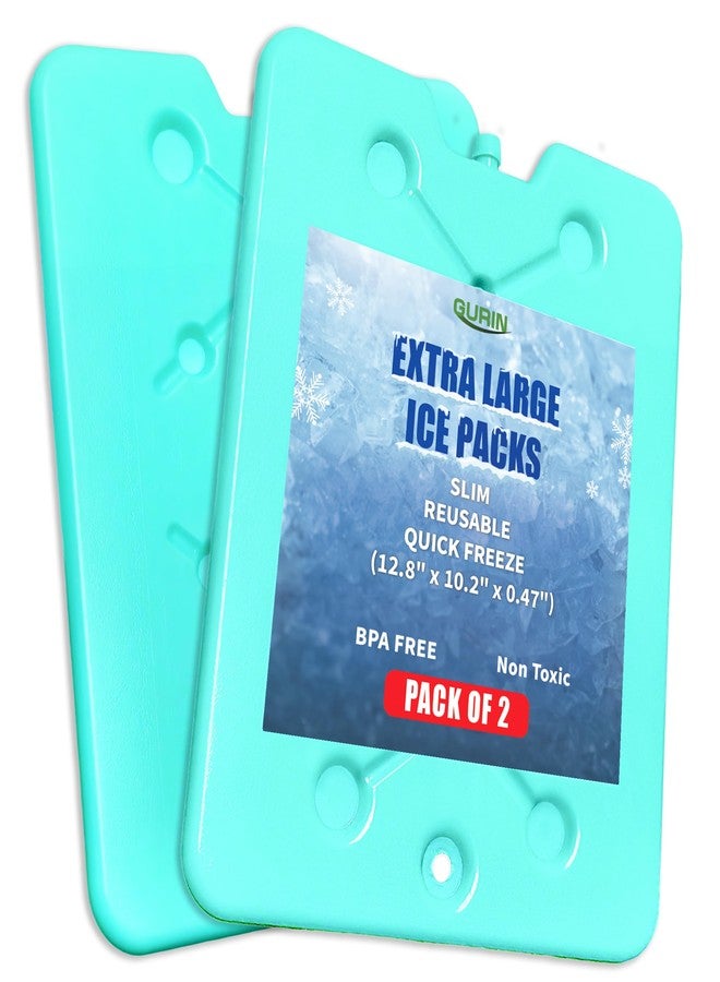GURIN Reusable Ice Packs for Lunch Box/Coolers, Bag, or Backpack Coolers - Cold Up to 8-12 Hours Long Lasting for Camping Picnic, Outdoor Activities, Food Delivery - Image 1