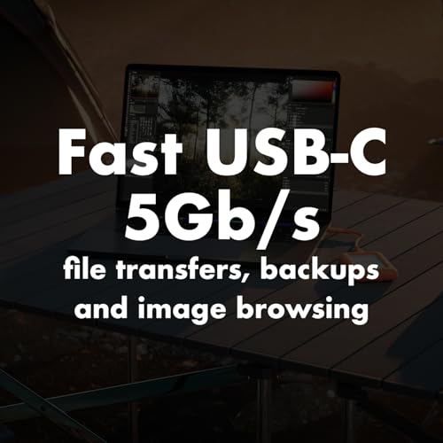 LaCie Rugged USB-C 5TB محرك أقراص خارجي محمول USB 3.0، مقاوم للصدمات، الغبار، والمطر، لأجهزة Mac و PC المكتبية والمحمولة وخدمات استعادة البيانات لمدة سنتين (STFR5000800) - Image 3