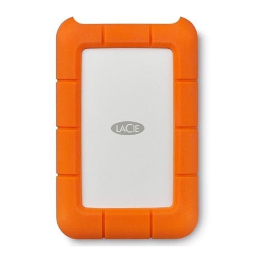 LaCie Rugged USB-C 5TB محرك أقراص خارجي محمول USB 3.0، مقاوم للصدمات، الغبار، والمطر، لأجهزة Mac و PC المكتبية والمحمولة وخدمات استعادة البيانات لمدة سنتين (STFR5000800) - Image 1