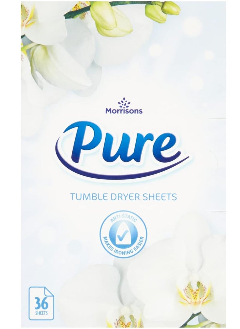 Morrisons - Pure Tumble Dryer Sheets 36 - Image 1