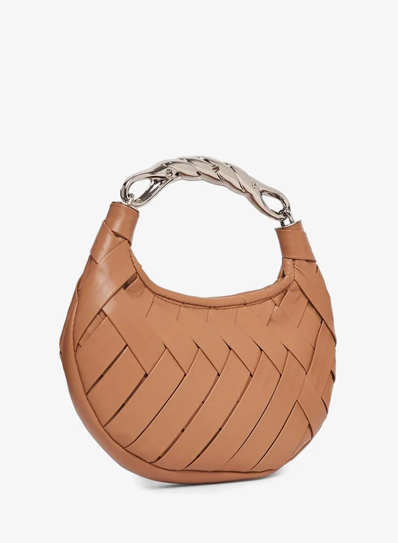 Criss Cross Textured Handbag
