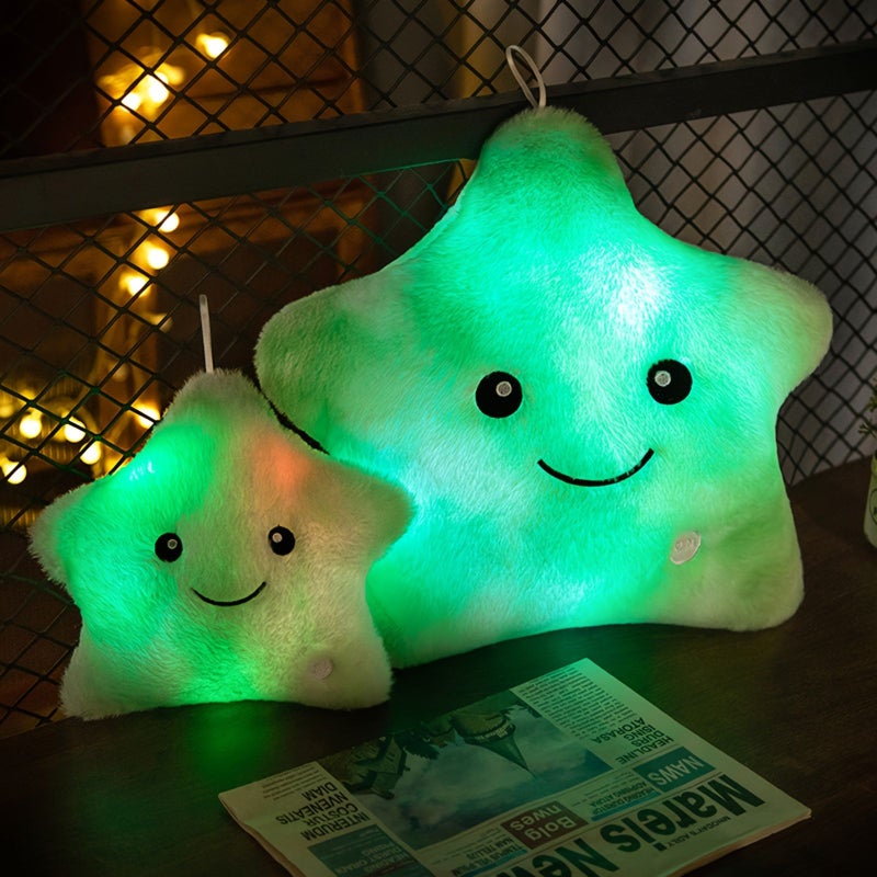 Glowing Star Plush Pillow Night Light Soft LED Cushion Multiple Colors Purple 9 45 Inch - Image 2