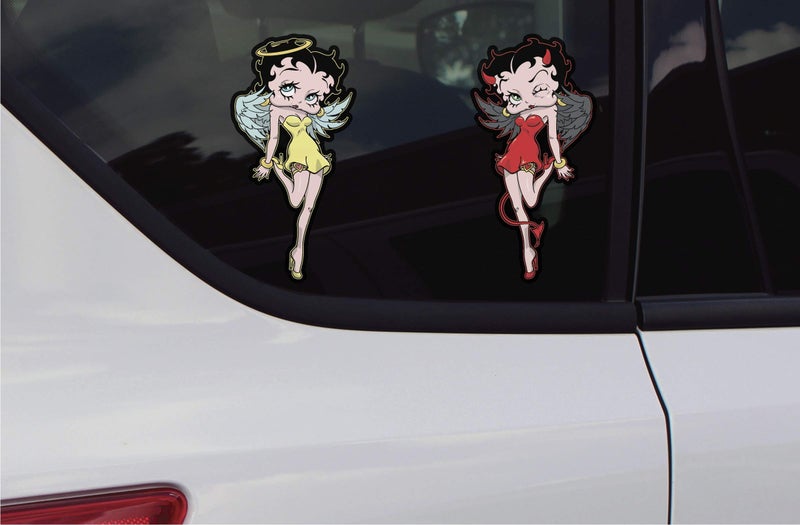 Chroma Graphics 025057 Betty Boop Devil/Angel Stick Onz Decal, 1 Pack, Red/Yellow, 6x8 - Image 2