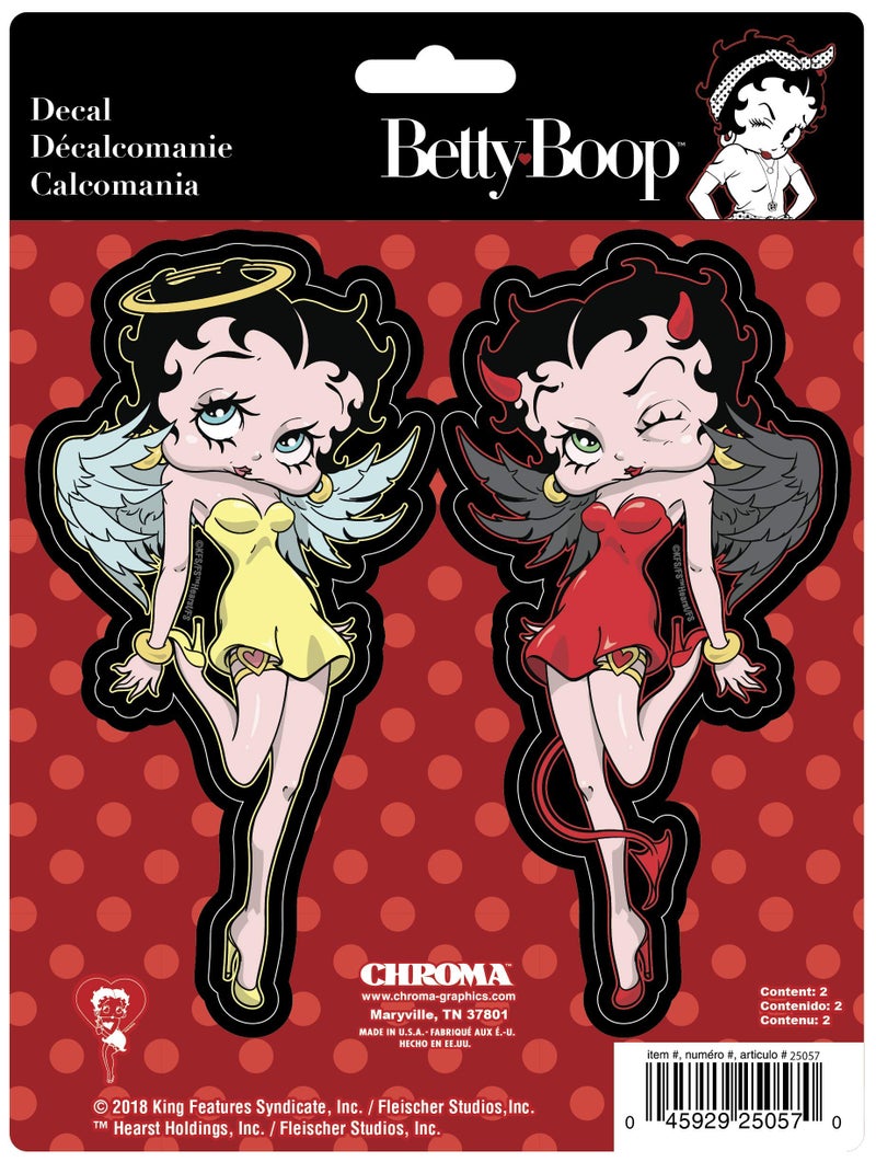 Chroma Graphics 025057 Betty Boop Devil/Angel Stick Onz Decal, 1 Pack, Red/Yellow, 6x8 - Image 4