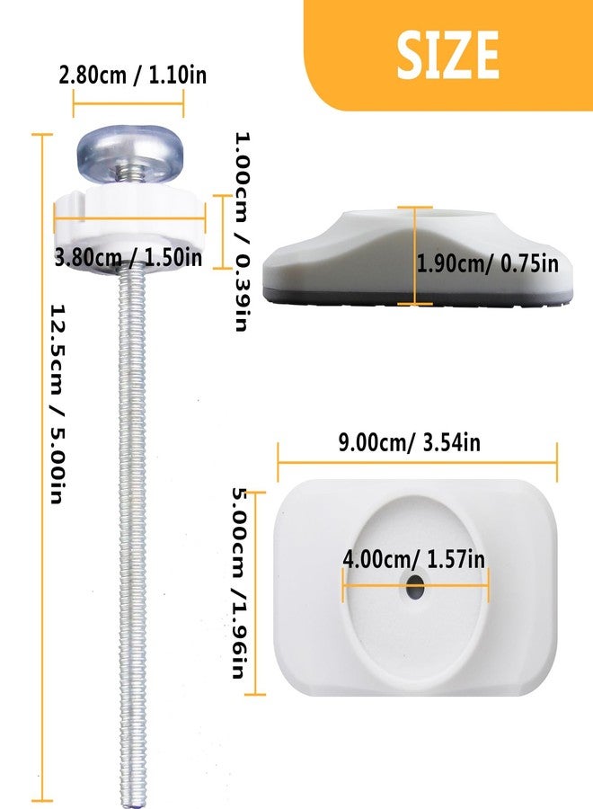 Abvsdu Baby Gate Extender Extension, 4 Pack Baby and Pet Babys Gate Replacement Parts, M8 (8mm) Replacement Bolt Part for Babys and Pet Pressure Mounted Safety-Gates, Extra Long Tension Gates Extender - Image 2