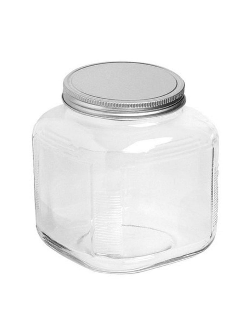 Anchor Hocking Anchor Hocking 1Gallon Cracker Jar with Lid Brushed Aluminum Set of 4 