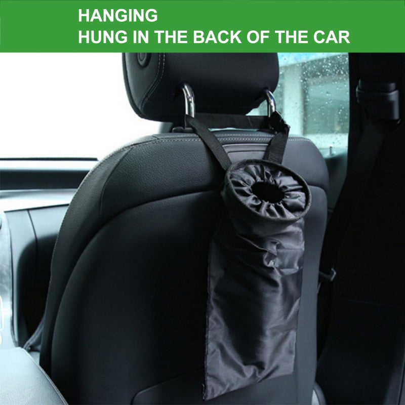 Foldable Car Trash Bag Oxford Cloth - Hanging Car Garbage Bag with Buckle for Travel Home Office - Image 5