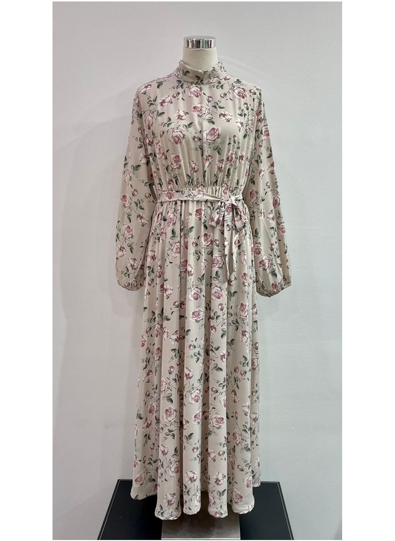 ANOHI TEXTILES - Crepe Dress with Belt - Image 1