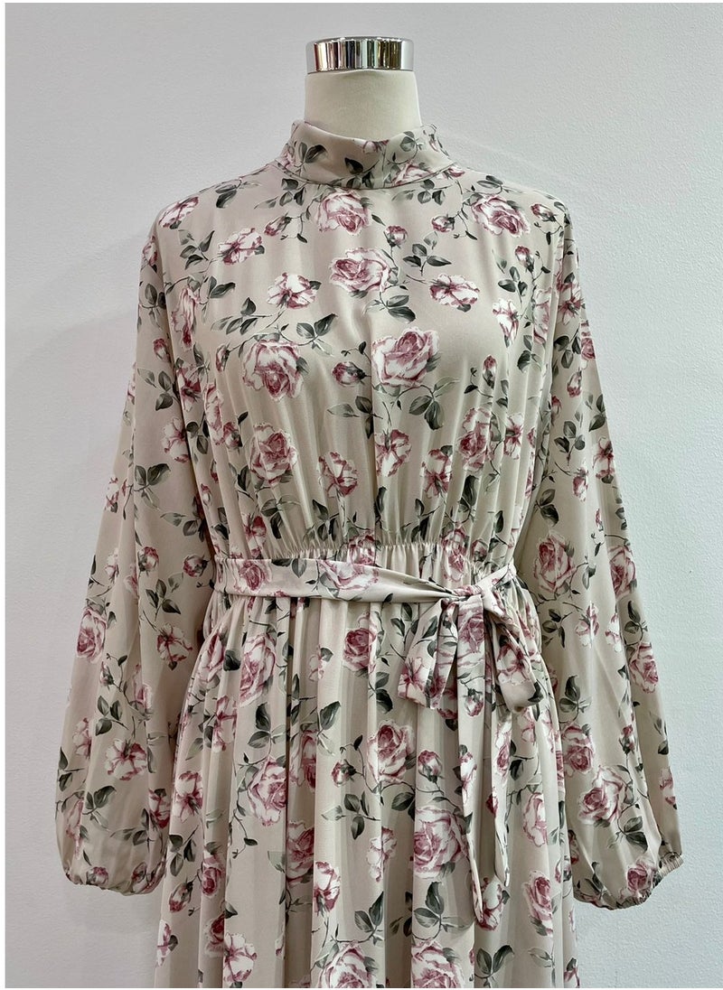ANOHI TEXTILES - Crepe Dress with Belt - Image 1