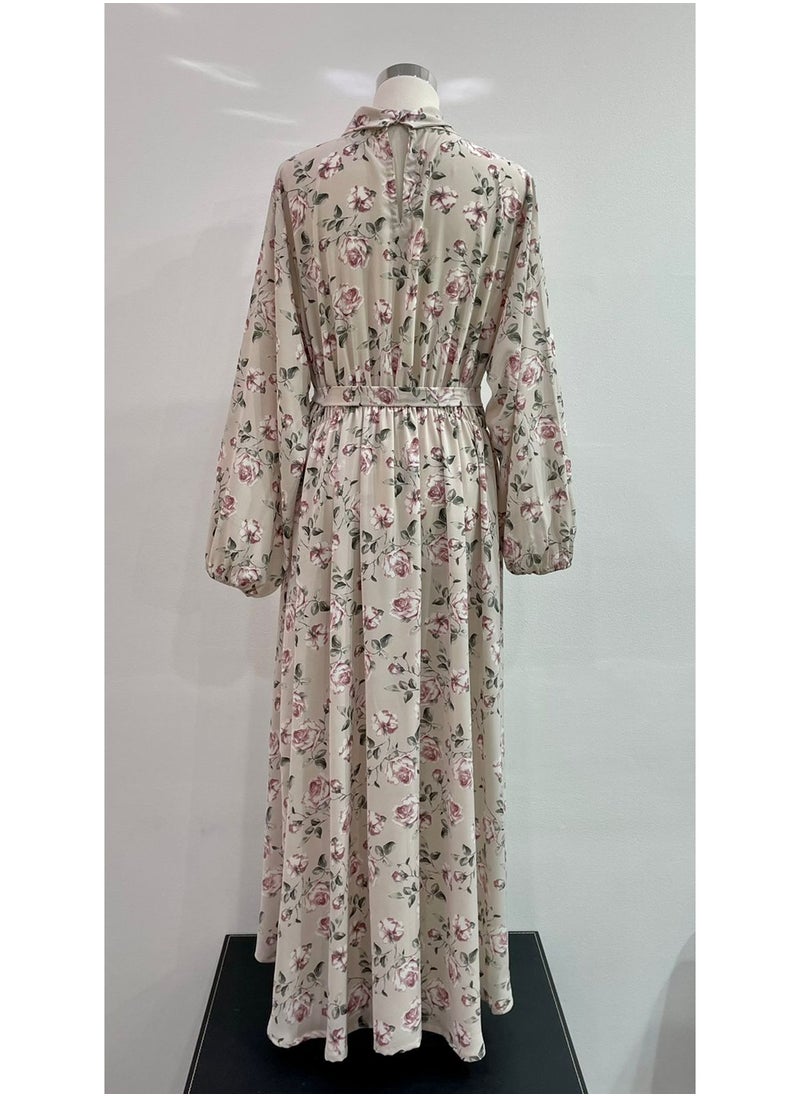 ANOHI TEXTILES - Crepe Dress with Belt - Image 1