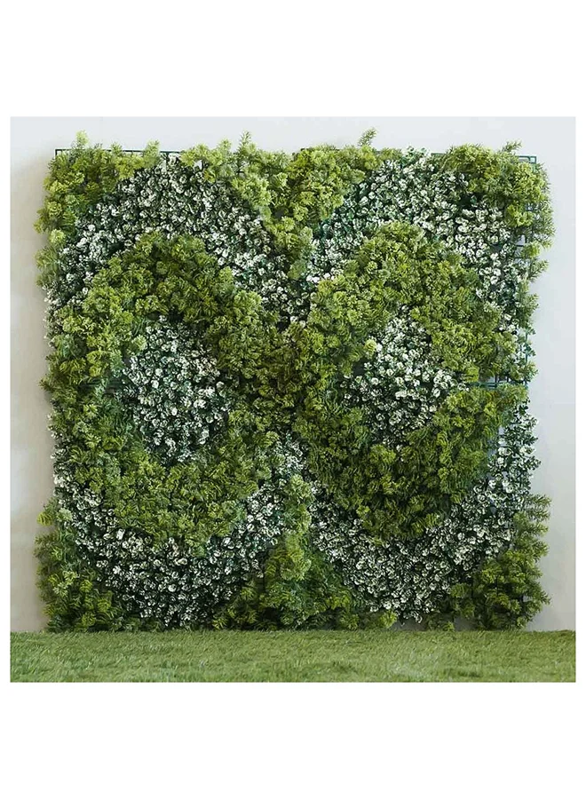 DANUBE HOME Artificial Fence Reflection Decorative Fence Cover With Plastic Plant Decor Uv Resistant Faux Plants Greenery Artificial Hedges For Home Garden Indoor Outdoor 100x100 cm Green