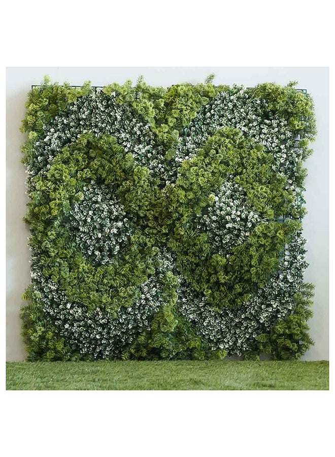 دانوب هوم غطاء سياج عاكس اصطناعي مزخرف بنباتات بلاستيكية مقاوم للأشعة فوق البنفسجية نباتات زائفة خضرة أسوار اصطناعية للحديقة المنزلية الداخلية والخارجية  سم أخضر - Image 2