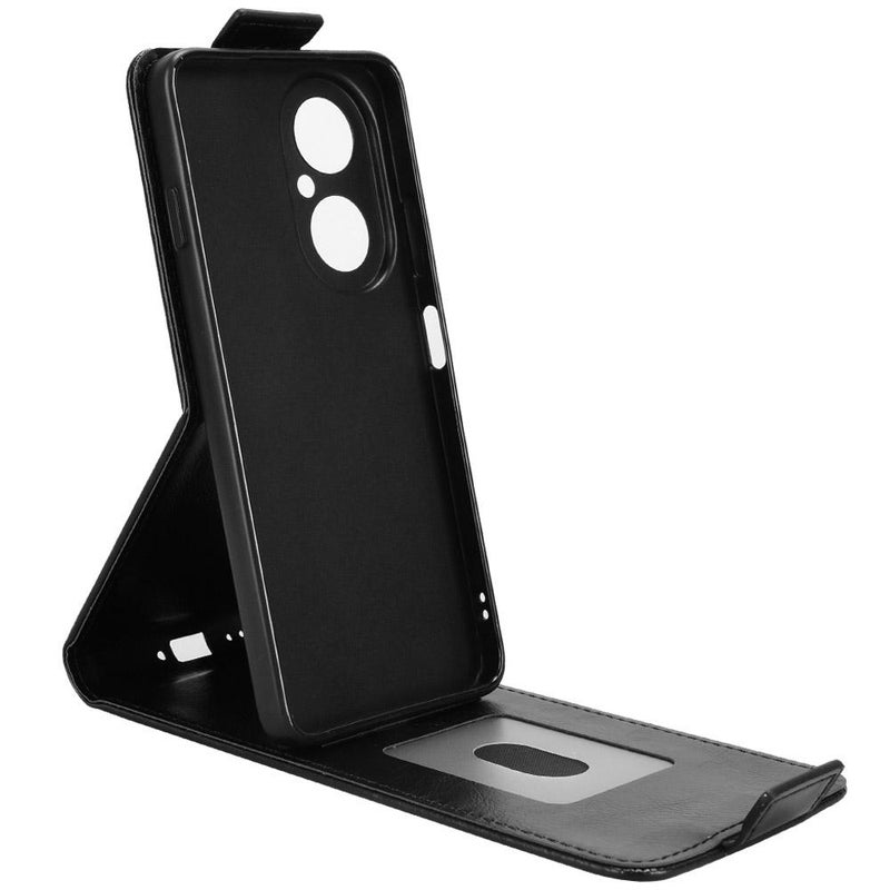 erorex For Huawei nova Y73 / Enjoy 80 Magnetic Vertical Flip Leather Phone Case with Buckle(Black) - Image 3