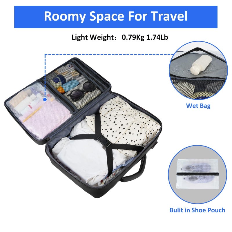 Taygeer Travel Laptop Backpack for Men Women, Airplane Approved Travel Backpack Suitcase with Usb Charging Port, Lightweight College 35l Luggage Bag 15.6inch Laptop Mochila Gifts for Business,Black - Image 5