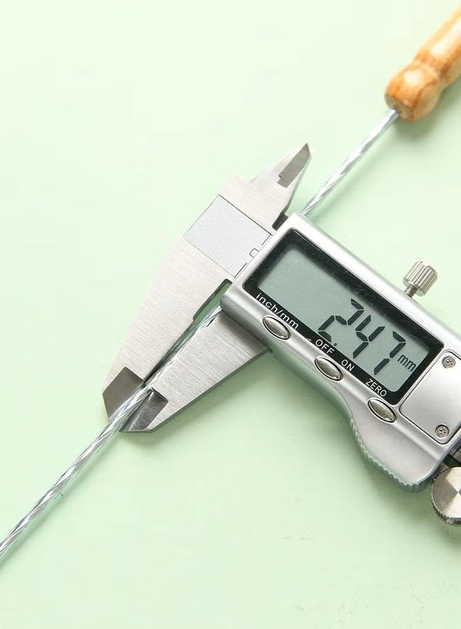 12Pcs Barbecue Skewer Stainless Steel Needles Sticker With Wooden Handle Outdoor Grill Accessories - Image 3