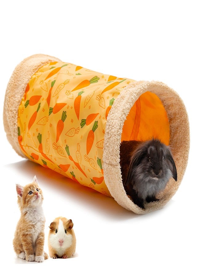ORZECHKO Rabbit Hideout Tunnel - Small Animal Tunnel Tube House Indoor for Bunny Guinea Pig Rat Hamster Ferret Chinchilla - Playing Sleeping Resting Soft Fleece Foldable Nest Habitat - Image 1