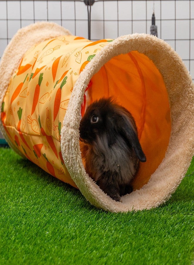 ORZECHKO Rabbit Hideout Tunnel - Small Animal Tunnel Tube House Indoor for Bunny Guinea Pig Rat Hamster Ferret Chinchilla - Playing Sleeping Resting Soft Fleece Foldable Nest Habitat - Image 5