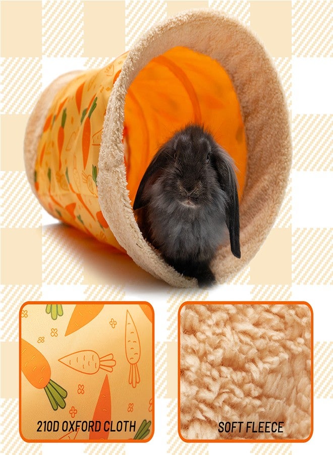 ORZECHKO Rabbit Hideout Tunnel - Small Animal Tunnel Tube House Indoor for Bunny Guinea Pig Rat Hamster Ferret Chinchilla - Playing Sleeping Resting Soft Fleece Foldable Nest Habitat - Image 3