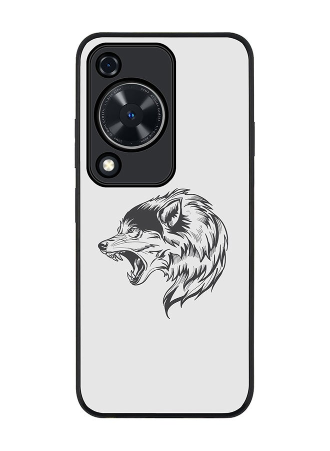 Stylizedd Rugged Black edge case for Huawei nova Y72 / Huawei Enjoy 70 4G, Slim fit Soft Case Flexible Rubber Edges Anti Drop TPU Gel Thin Cover -  Bear Growl - Image 1