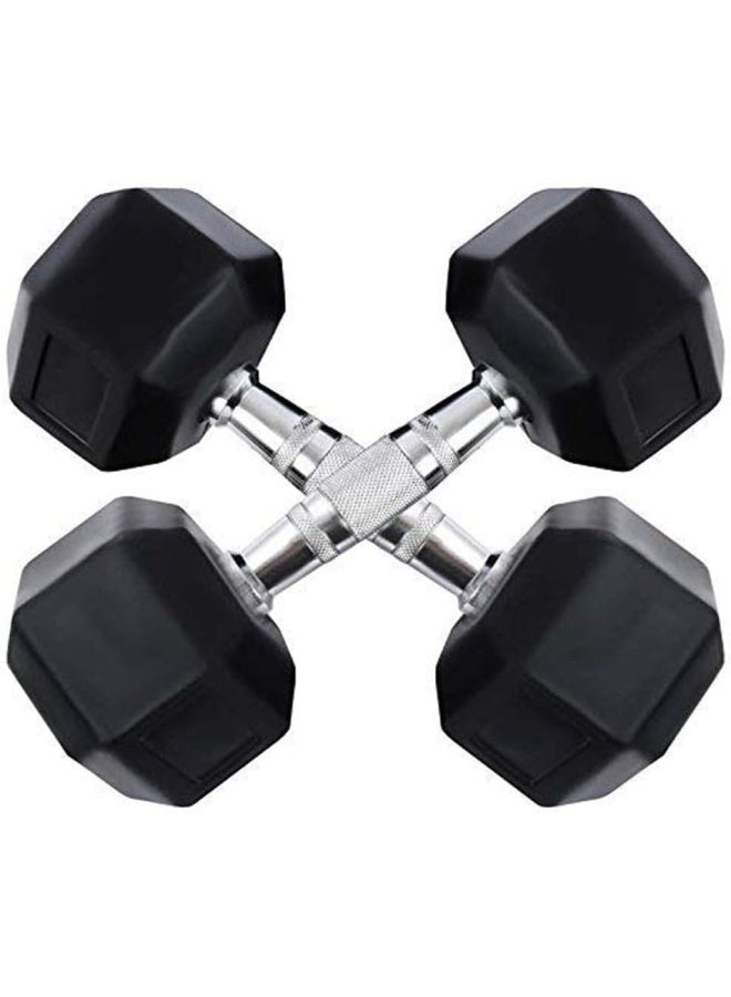 TA Sport Rubber Hexagonal Dumbbell, 10 pairs (1-10kg)