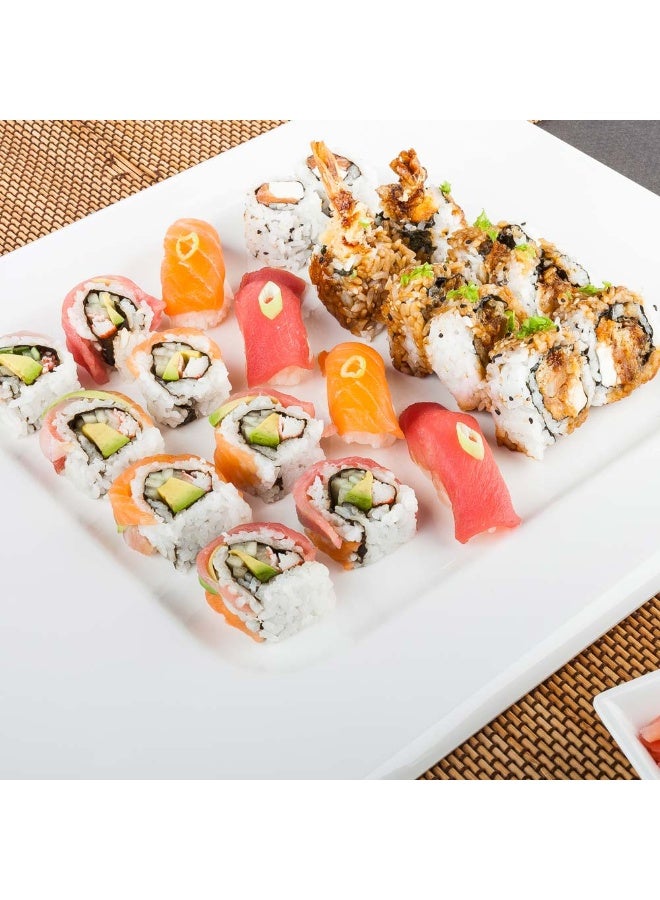 Restaurantware أطباق تقديم فوغّا 16.5 × 13.5 بوصة، 10 طبق باستا مستطيل - متميز، قابل للغسل في غسالة الصحون، أطباق تقديم بيضاء من الميلامين، لتقديم المقبلات أو الحلويات، لجميع المناسبات - Image 3