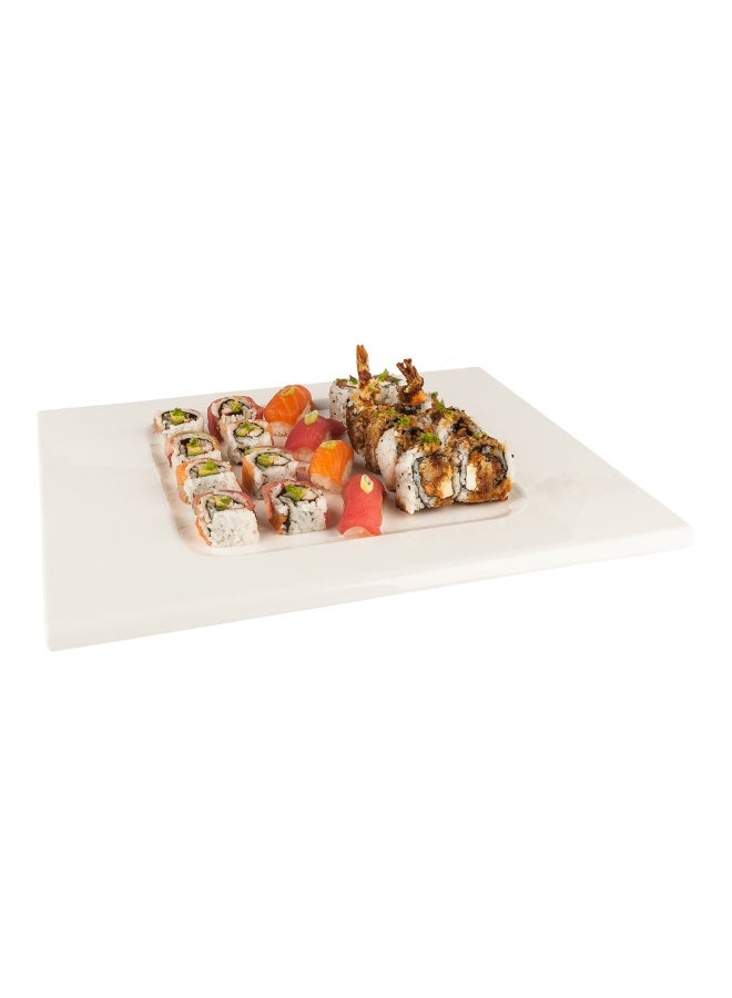 Restaurantware أطباق تقديم فوغّا 16.5 × 13.5 بوصة، 10 طبق باستا مستطيل - متميز، قابل للغسل في غسالة الصحون، أطباق تقديم بيضاء من الميلامين، لتقديم المقبلات أو الحلويات، لجميع المناسبات - Image 2