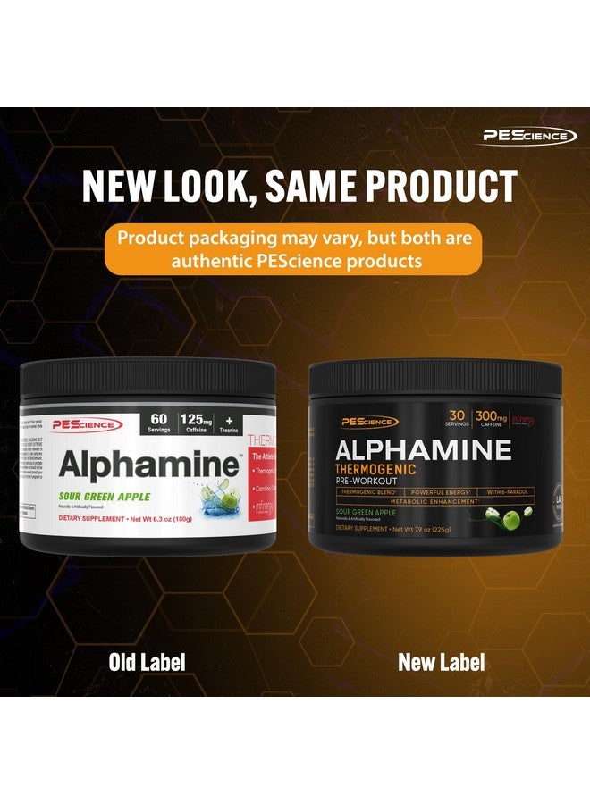 PEScience Alphamine, Sour Green Apple, 60 Scoops, Thermogenic Energy Powder with L-Carnitine - Image 2