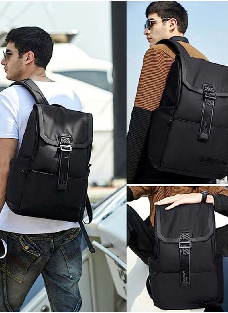 ARCTIC HUNTER - Casual Travel Laptop Backpack,Large School Book Bag with USB Charging and Headphone Port,Black - Image 1