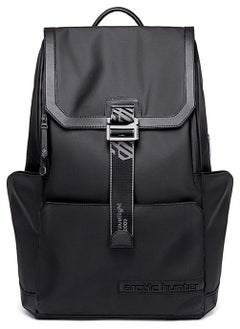 Casual Travel Laptop Backpack,Large School Book Bag with USB Charging and Headphone Port,Black