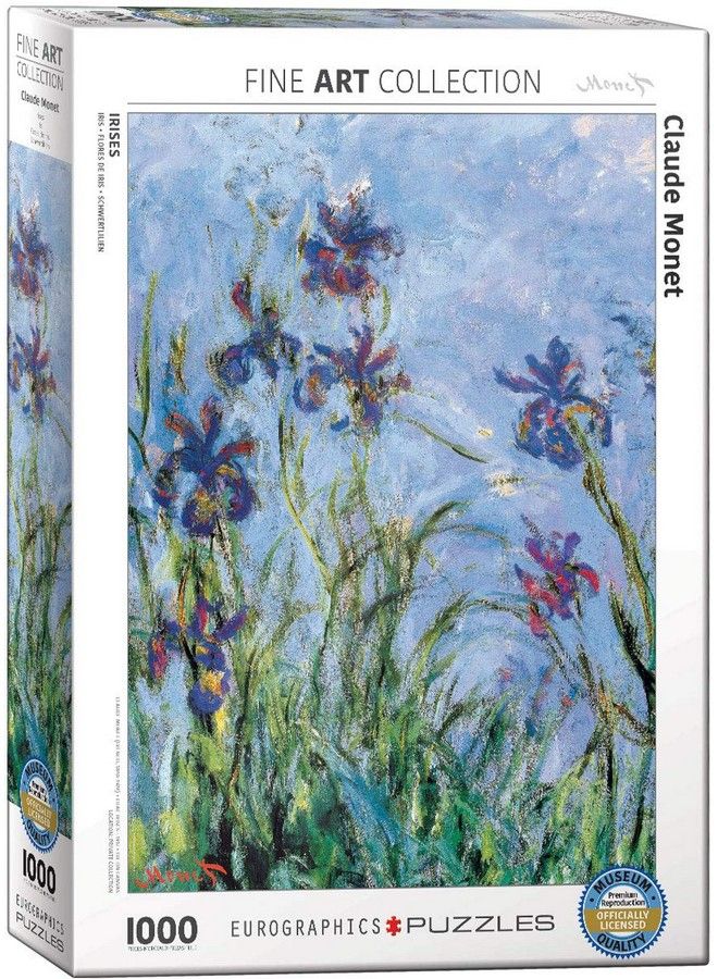 eurographics Irises By Claude Monet 1000 Piece Puzzle - Image 1