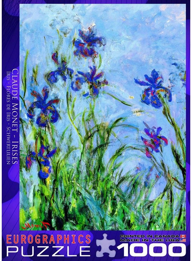 eurographics Irises By Claude Monet 1000 Piece Puzzle - Image 5
