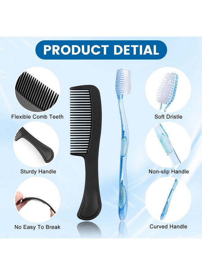 اتش كيو اس ال سوند 25 مجموعة من أدوات النظافة الشخصية من فرش الأسنان التي تستخدم لمرة واحدة مع معجون الأسنان ومشط الصابون وغطاء أدوات الزينة للنساء المشردين - Image 4