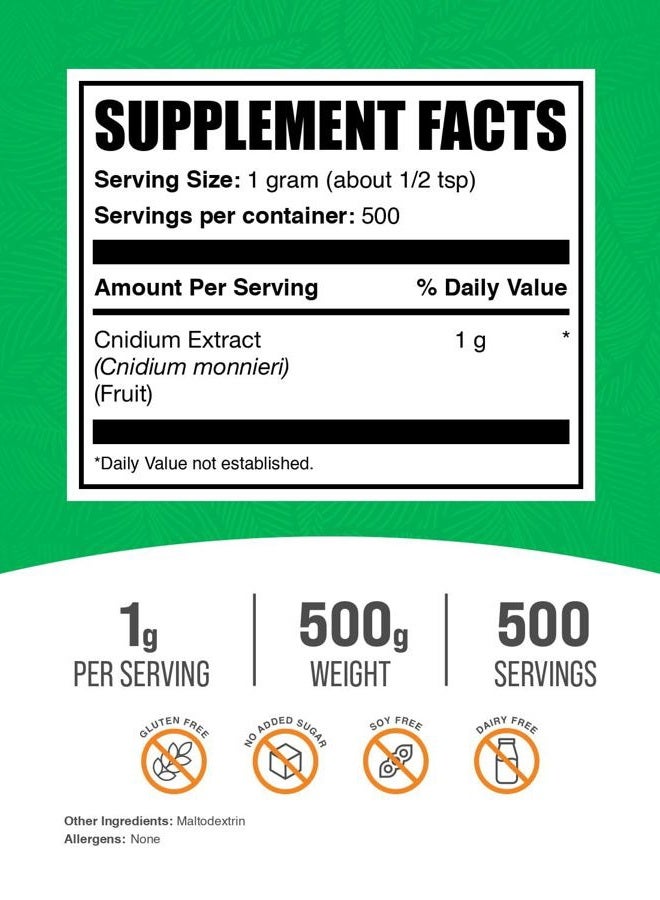 BulkSupplements .com Cnidium Fruit Extract Powder, 17.6 Ounce, Herbal Supplement, Gluten Free, No Fillers, No Artificial Flavors, Bone Strength - Image 2