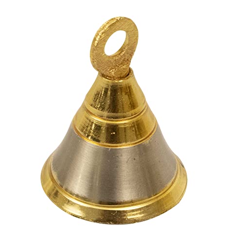 Spillbox Traditional Brass Bell/Ghanti for Pooja/Worship for Temple Home Decorative Brass Pooja Room Bells- Two Color (12) - Image 4